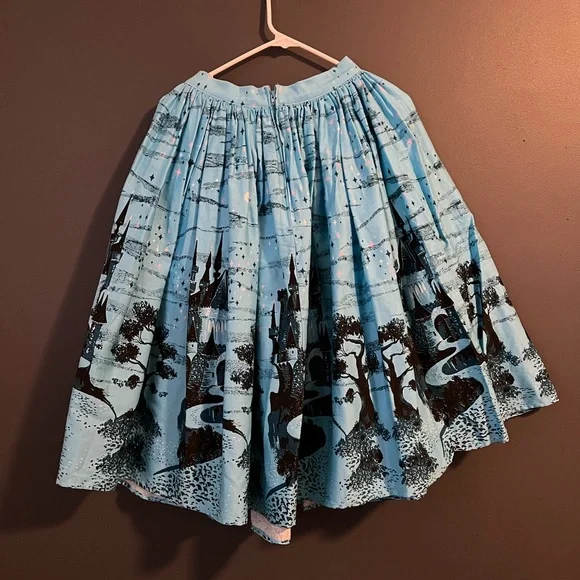 Pinup Couture, Pinup Girl Clothing Castles Blue Jenny Skirt - Picture 5 of 5